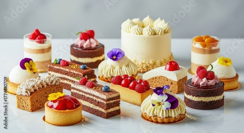 Gourmet Dessert Photography – Elegant Cakes and Pastries in Natural Light