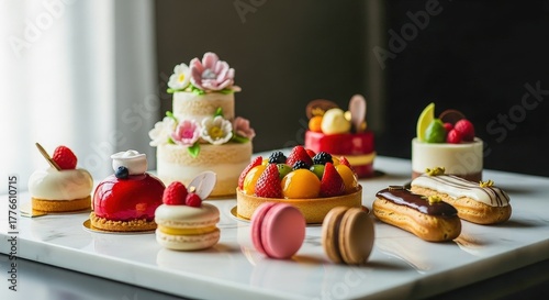 Gourmet Dessert Photography – Elegant Cakes and Pastries in Natural Light