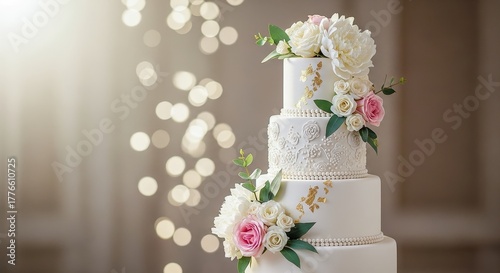 Wedding Cake – Elegant Floral Design in Professional Lighting