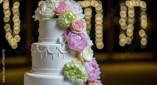 Wedding Cake – Elegant Floral Design in Professional Lighting