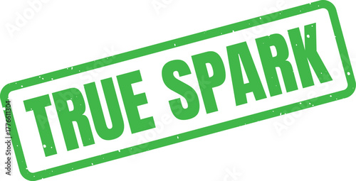 Grunge true spark text box represents genuine inspiration and authentic creative energy