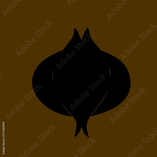 Abstract flame-shaped light design with warm tones and soft texture on a brown background. Elegant and modern illustration suitable for decor, branding, or digital art