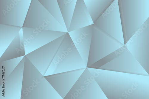 Abstract geometric background with shimmering blue-gray facets, creating a modern and dynamic polygonal pattern. Ideal for digital designs, website backdrops, and contemporary presentations