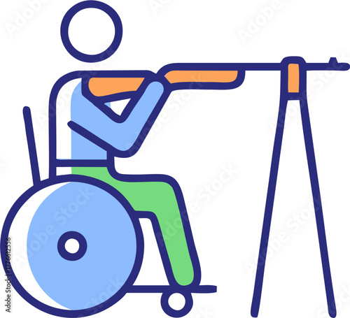 Paralympic Shooting Athlete in Wheelchair