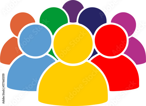 Diverse Community of People Icons