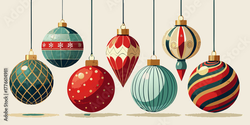 Colorful Easter eggs on a white background with a festive seasonal decoration set