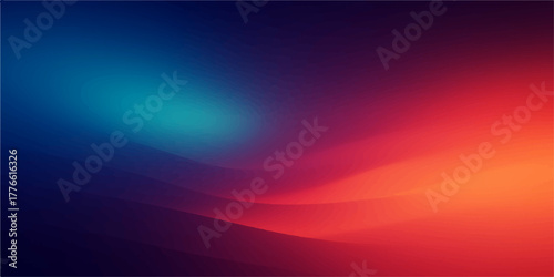 Bright colorful light rays glow with an abstract blue and rainbow pattern for a vibrant sky backdrop design