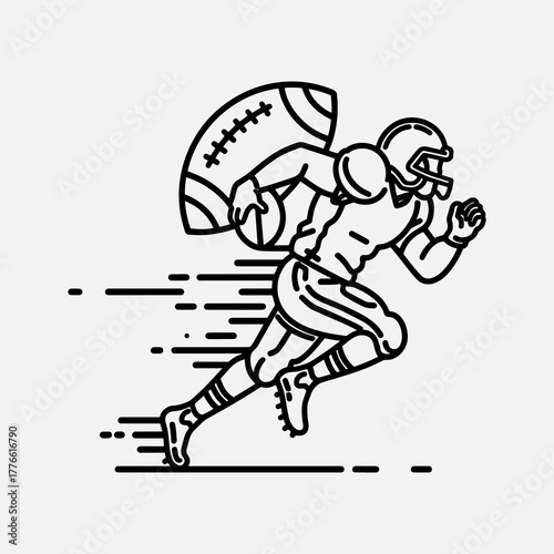 Flaming Player with Football Background