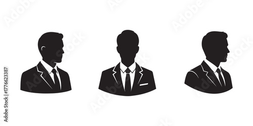 Business Man flat Icon design, human resource and businessman icon concept, man icon in trendy flat style, Symbol for your web site design, logo, app