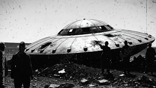 Declassified Archival 1940s Footage of a Crashed UFO Incident
