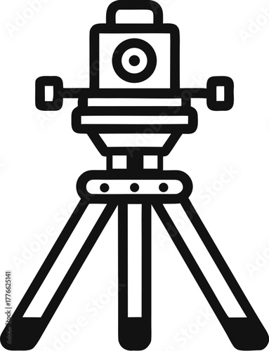 Mini Tripod Vector Icon Line Art