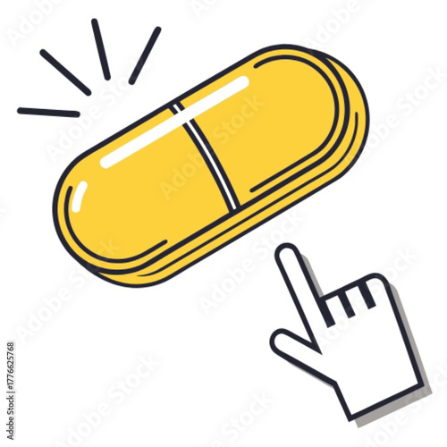 Hand holding a single pill or capsule for health and medical care, maybe a vitamin or drug