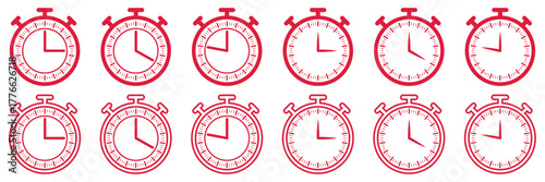 Dynamic Hurry Up Icon with Stopwatch Symbolizing Urgency and Time Pressure for Sales and Promotions to Drive Immediate Action. Time fast icons in Multiple Styles Set. Vector Past time icon vector