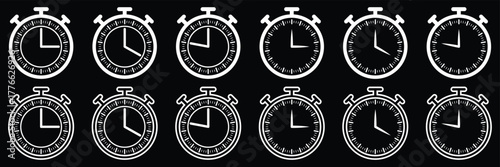 Dynamic Hurry Up Icon with Stopwatch Symbolizing Urgency and Time Pressure for Sales and Promotions to Drive Immediate Action. Time fast icons in Multiple Styles Set. Vector Past time icon vector