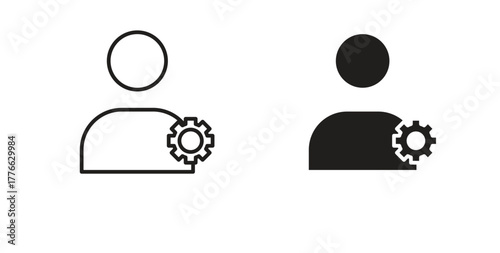 Account settings icon line. eps 10 vector illustration