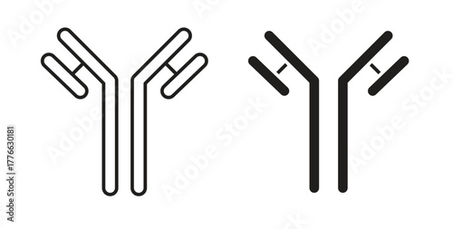 Antibody icon line. eps 10 vector illustration