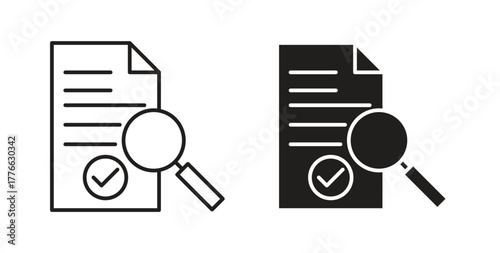 Audit icon line. eps 10 vector illustration