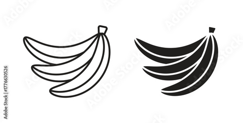 Banana icon line. eps 10 vector illustration
