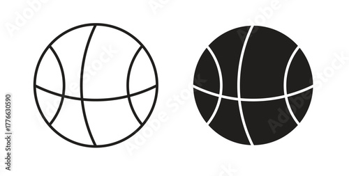 Basketball icon line. eps 10 vector illustration
