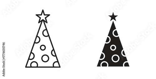 Birthday hat icon line. eps 10 vector illustration