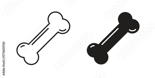 Bones icon line. eps 10 vector illustration