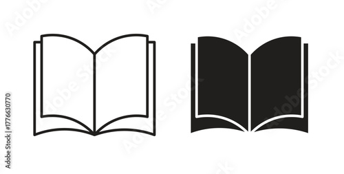 Book icon line. eps 10 vector illustration