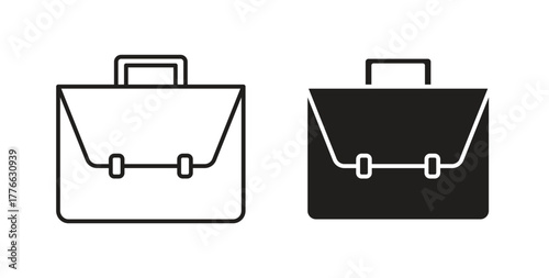 Briefcase icon line. eps 10 vector illustration