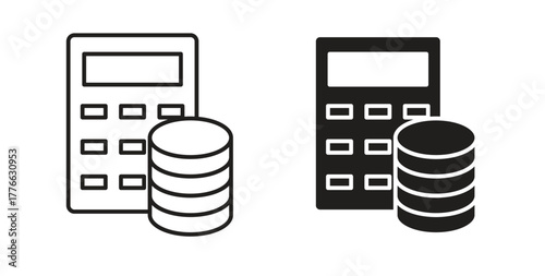 Budget icon line. eps 10 vector illustration