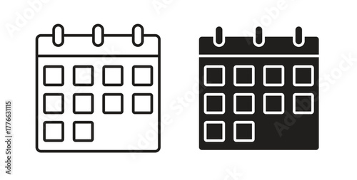 Calendar icon line. eps 10 vector illustration