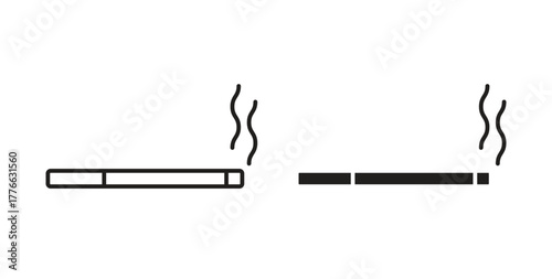 Cigarette icon line. eps 10 vector illustration