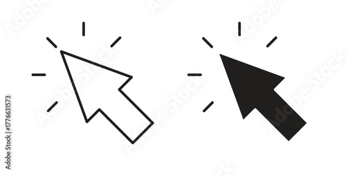 Click icon line. eps 10 vector illustration