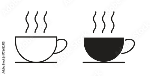 Coffee icon line. eps 10 vector illustration
