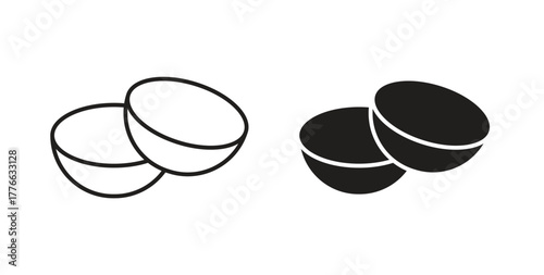 contact lenses icon line. eps 10 vector illustration