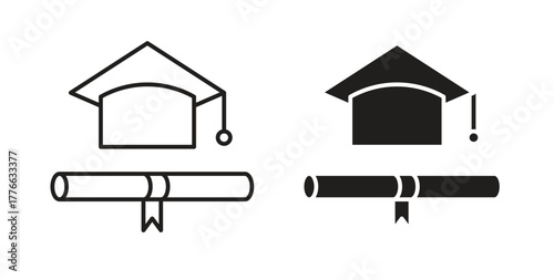 Degree icon line. eps 10 vector illustration