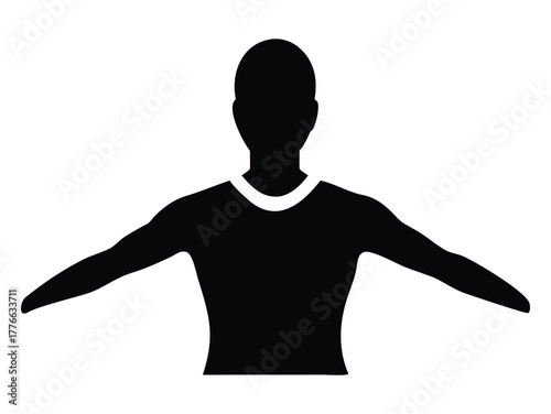 man flat design sport silhouette.