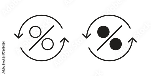 Exchange rate icon line. eps 10 vector illustration