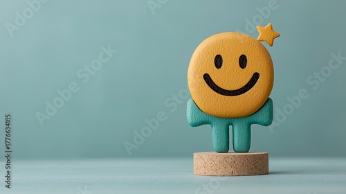 Cheerful emoticon figure