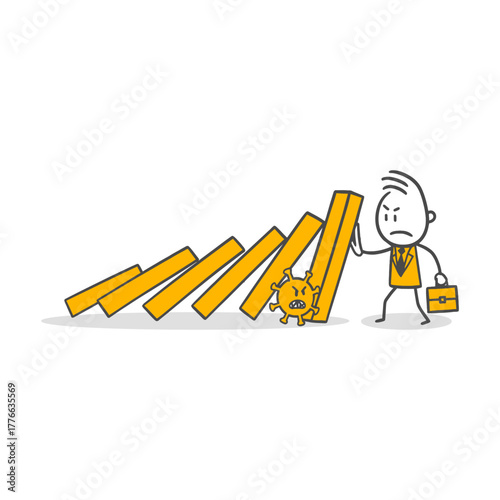 Uncertainty In The Business World And Professional Struggle Against The Virus Threat.