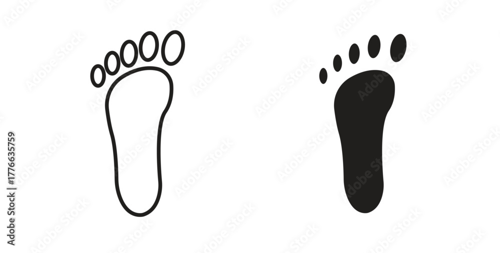 Obraz premium Footprint icon line. eps 10 vector illustration
