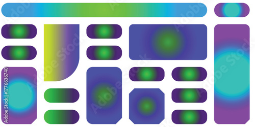 Vibrant Abstract Gradient Shapes And Neon Color Blocks For Modern Digital Design