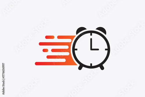 Simple fast clock logo cutting