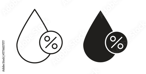 Humidity icon line. eps 10 vector illustration