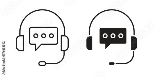 Live chat icon line. eps 10 vector illustration