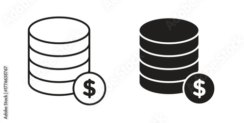 Money icon line. eps 10 vector illustration