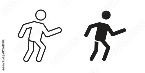 Pedestrian icon line. eps 10 vector illustration