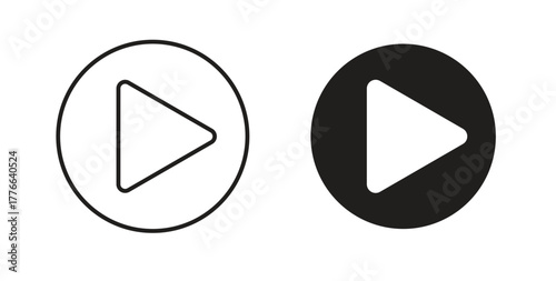 Play icon line. eps 10 vector illustration