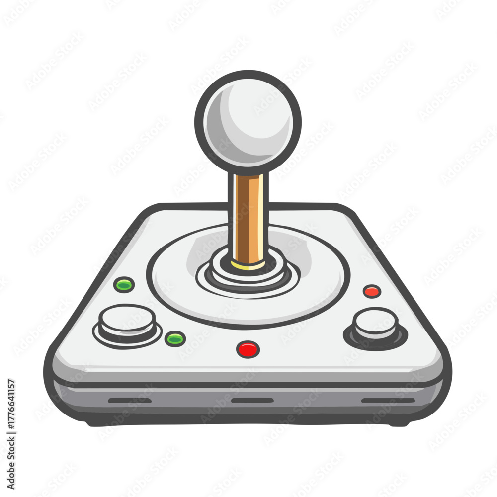 Fototapeta premium Arcade Style Game Controller Illustration Retro Gaming Console Joystick Pad