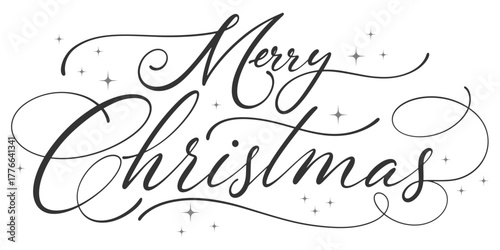 Merry christmas lettering calligraphy vector eps