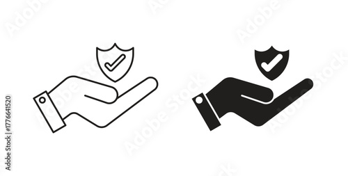 Policyholder icon line. eps 10 vector illustration