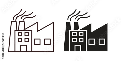 Pollution icon line. eps 10 vector illustration